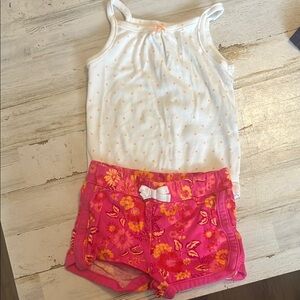 Carter's White and Orange Polka Dot Outfit